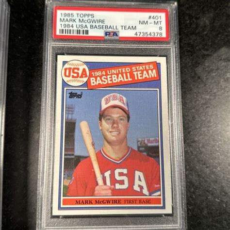 Topps Mark Mcgwire Usa Rookie Psa Oakland As Rc Qty