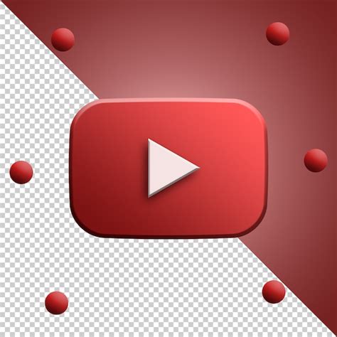 Premium Psd Youtube Logo 3d Rendering Isolated