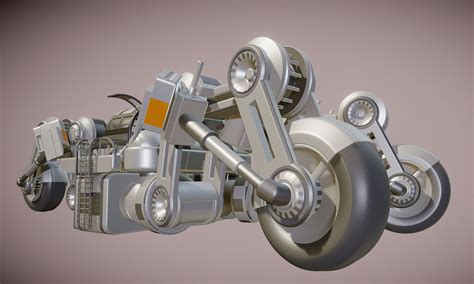 Futuristic Trike High Poly Version D Model Unknown X Wrl