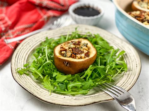 Roasted Pears with Blue Cheese & Walnuts - Food Family and Chaos