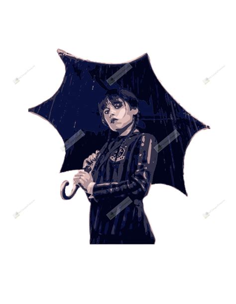 Wednesday Addams With Umbrella Svg Png File Etsy