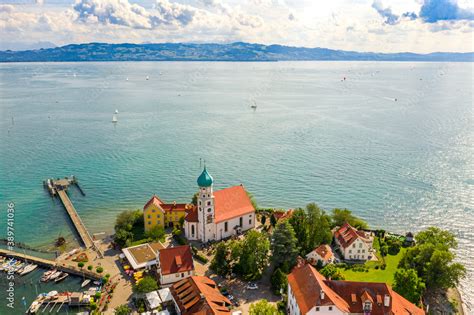 Drone Flight Over Wasserburg Lake Constance Drohnenflug Ber