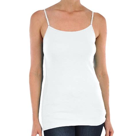 Clothingave Womens Basic Cotton Camisole White Large