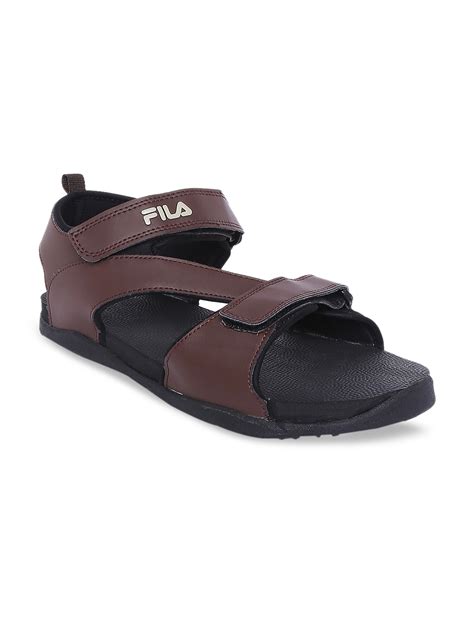 Buy FILA Men Brown Solid Sports Sandals - Sports Sandals for Men 10239617 | Myntra