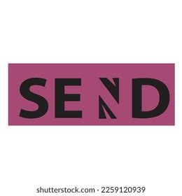send logo features innovative design  stock vector royalty