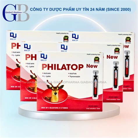 Combo 5 hộp Philatop new ống nhựa Đại Uy cho trẻ em biếng ăn chậm