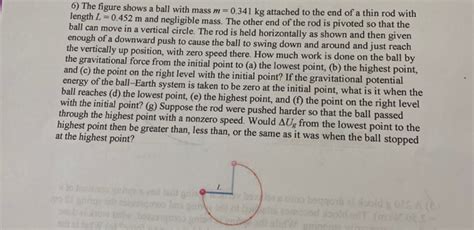 Solved The Figure Shows A Ball With Mass M Kg Chegg