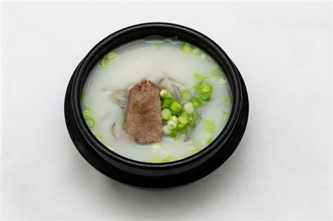 Premium Photo | Korean food beef leg bone soup