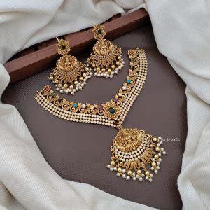 Navarathna Lakshmi Necklace Set South India Jewels