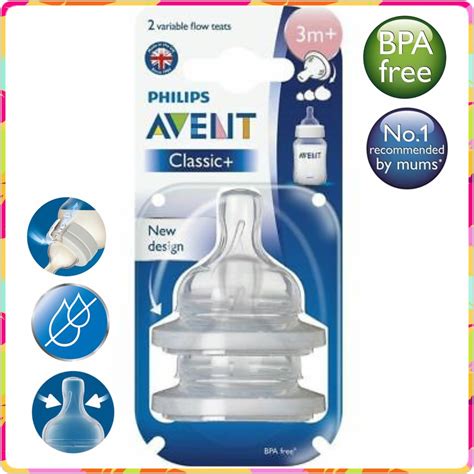 Philips Avent Classic Teat Nipple Puting Botol Variable Flow 3m