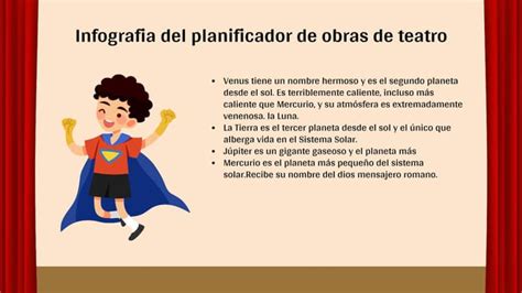 Infografía Para Planificar Una Obra De Teatro Escolar De Temática Roja