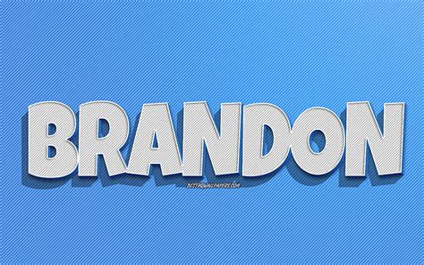 Brandon Blue Lines Background With Names Brandon Name Male Names