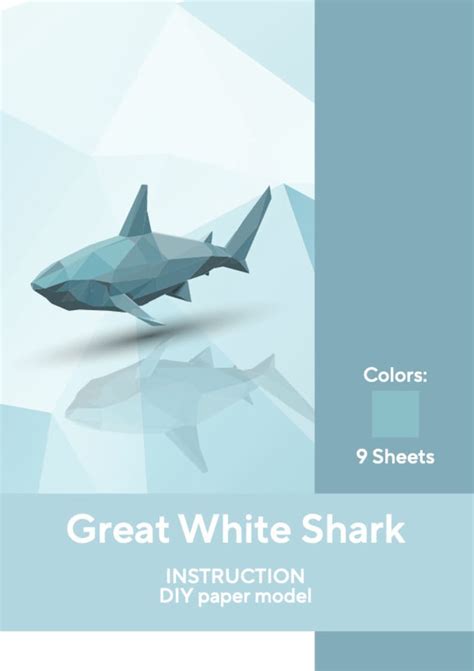 Great White Shark Model, Create Your Own 3D Papercraft Shark, Origami ...