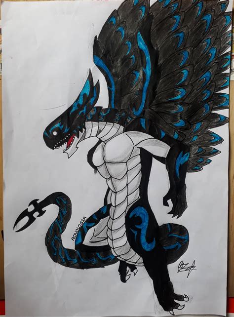 Acnologia Dragon Form Drawing by Mystogan007 on DeviantArt