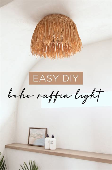 DIY Boho Flush Mount Ceiling Light - Jenna Sue Design