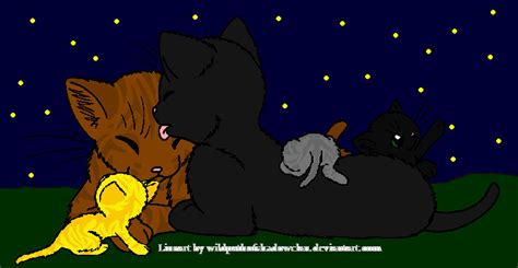 Crowfeather + Leafpool + kits by DemonicVampyreWolf on DeviantArt