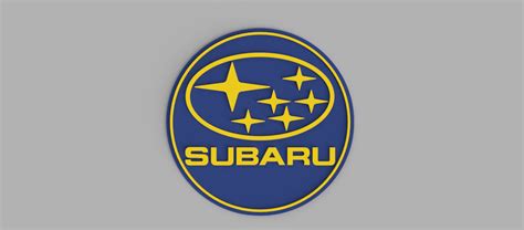 Free STL file Subaru Logo Auto Coasters 🍔・3D printer design to download ...