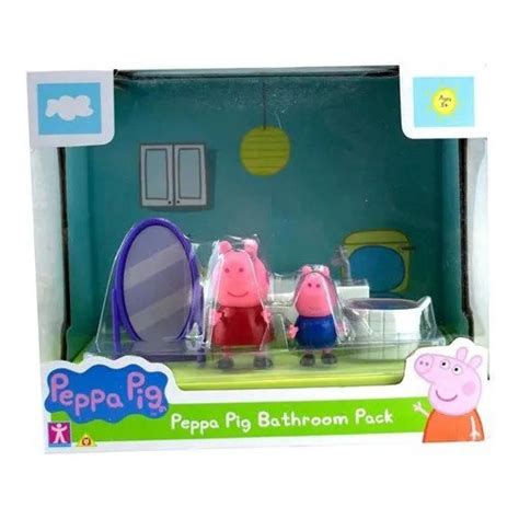 Peppa Pig Cenário Banheiro bonecos Peppa E George Sunny no Shoptime