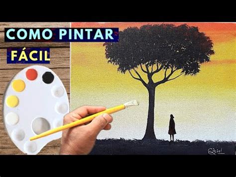 Como Pintar Paisagem Por Do Sol Bonita E F Cil Cores Youtube