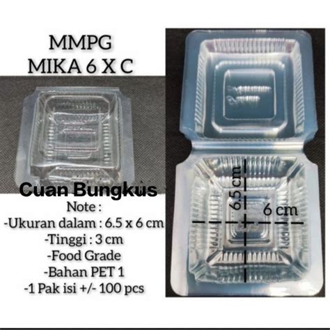 Jual Mika Plastik Mmpg X Xc Pcs Mika Kue Makanan Ukuran X