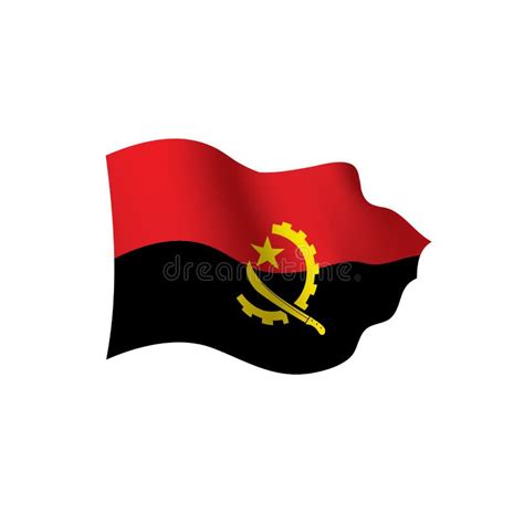 Bandeira De Angola Ilustração Do Vetor Ilustração do Vetor