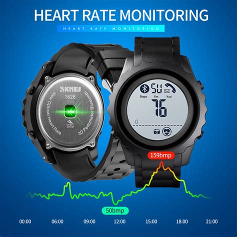 Skmei Bluetooth Smart Watch Fashion Led Sports Pedometer Calories Heart