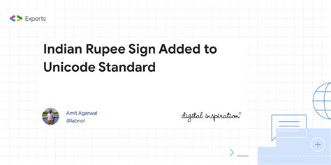 Indian Rupee Sign Added to Unicode Standard - Digital Inspiration