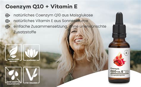 AURA HERBALS Coenzym Q10 Vitamin E Flüssig 30ml 900 Tropfen