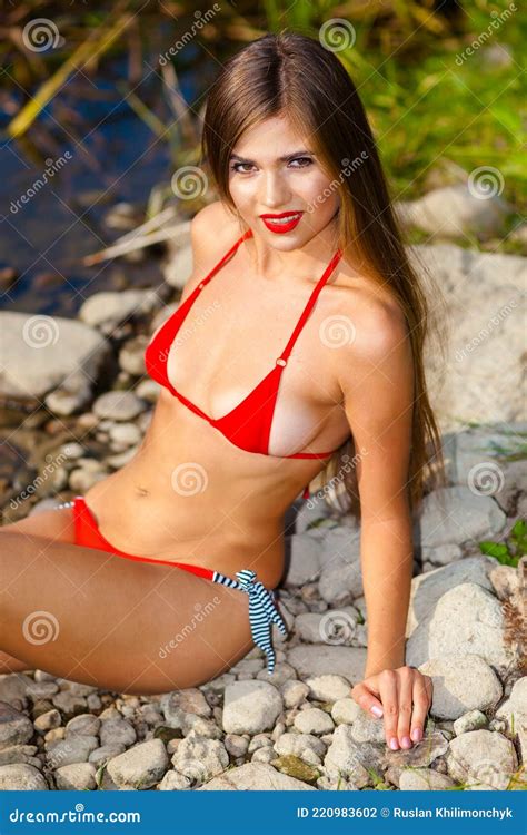 Beautiful Girl In Bikini Stock Photo Image Of Adult