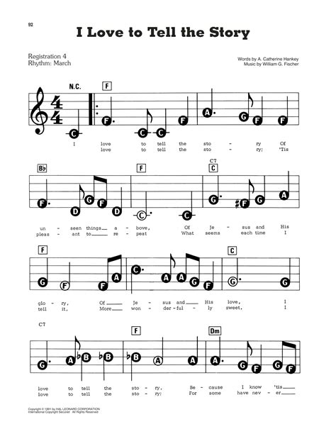 I Love To Tell The Story By Alan Jackson Sheet Music For E Z Play Today