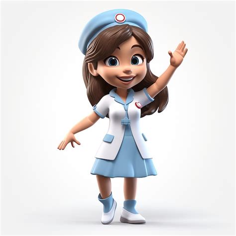 Premium Ai Image D Cartoon Nurse