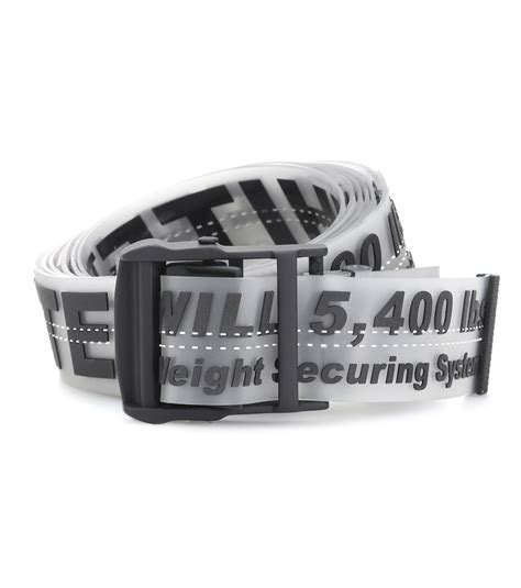 Off White Rubber Belt | Industrial Transparent Clear Strap 200cm