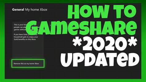 How To Game Share On Xbox One And Series X Youtube