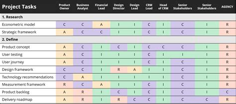 Raci Chart Examples