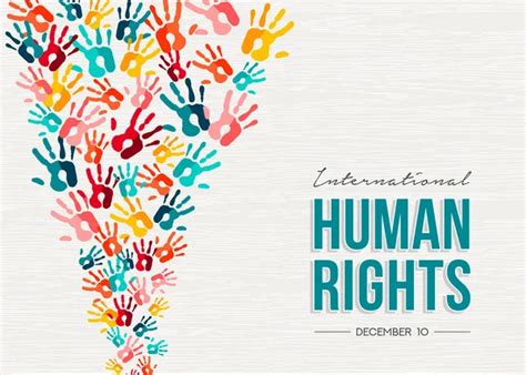 International Human Rights Month Illustration Global Equality Peace Diverse People Stock Vector