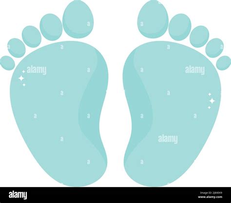 blue baby foot print Stock Vector Image & Art - Alamy