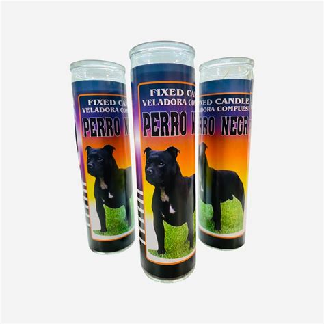 Veladora Perro Negro Para Limpias Y Curaciones Para Rituales De