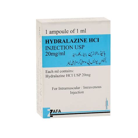 Hydralazine Hcl Injection Usp 25 Mg Hydralazine Hcl Usp 20 Mg