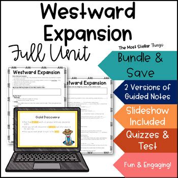 Westward Expansion Unit Notes Powerpoint Tpt