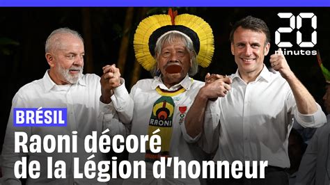 Br Sil Macron Remet La L Gion D Honneur Au Leader Indig Ne Raoni