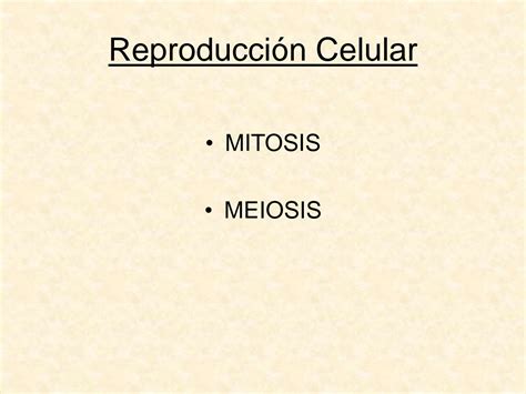 SOLUTION Reproducci N Celular Mitosis Meiosis Studypool