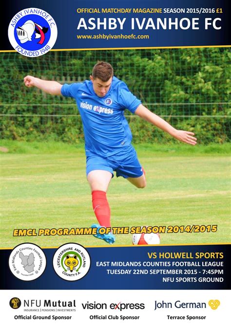 Ashby Ivanhoe Fc Vs Holwell Sports Fc Tuesday 22 September 2015 By