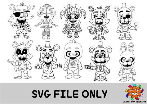 FNAF Characters SVG - Etsy