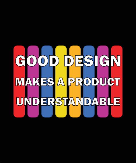 GOOD DESIGN MAKES A PRODUCT UNDERSTANDABLE. T-SHIRT DESIGN. PRINT ...