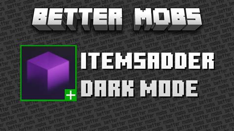 Dark Mode For ItemsAdder SpigotMC High Performance Minecraft