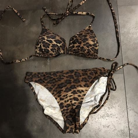 Leopard Print Bikini Bottom Ties On One Side Depop
