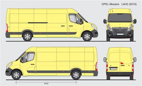 Nissan Nv400 Cargo Delivery Van L4h2 2015 Vector Image