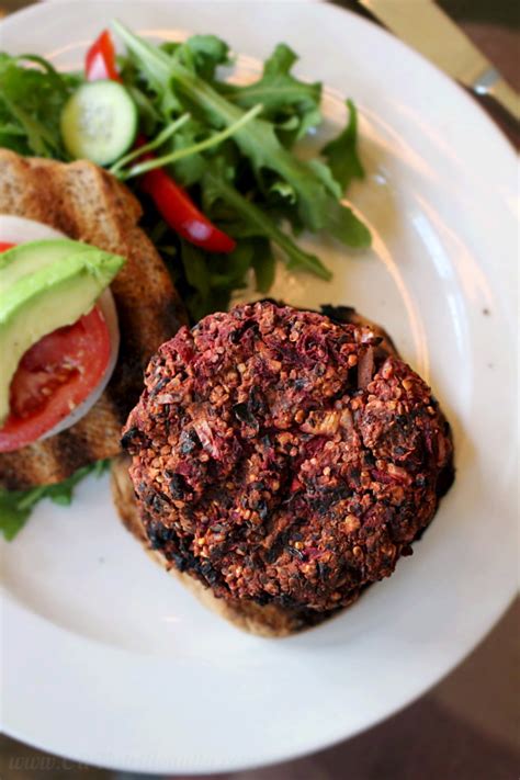 Gluten Free And Vegan Quinoa Beet Burger Chelsey Amer