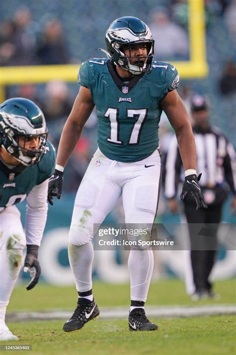 Philadelphia Eagles Linebacker Nakobe Dean Waits For The Snap During