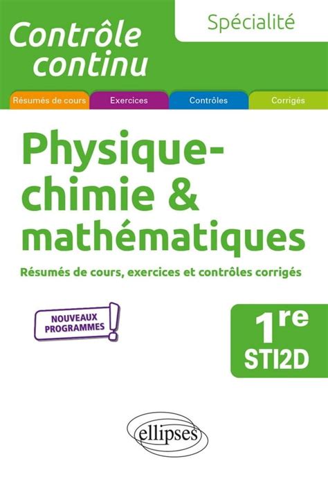 Sp Cialit Physique Chimie Et Math Matiques Premi Re Sti D Pchome H